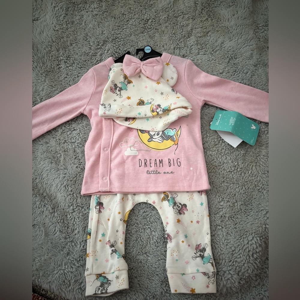NWT Disney 3-6 month pajama set